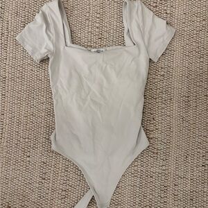 Cream Aritzia contour bodysuit